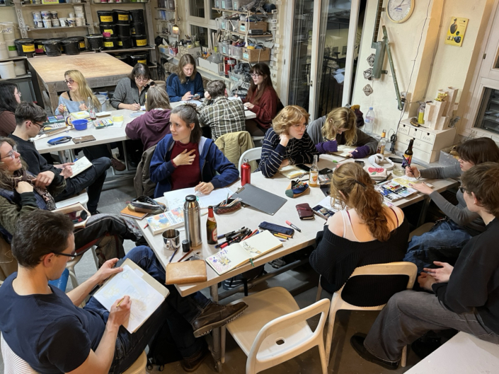 illu7-Drink-Draw-2 Drink & Draw in der Fabrik